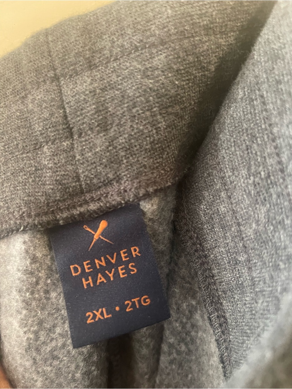 Denver Hayes Gray Jogging pants with Orange Logo Tag